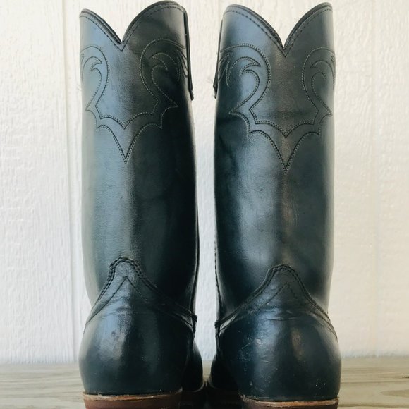 Vintage Dingo Acme Cowboy Western Boots Mens Sz 8 EW Gray Leather Campus - Picture 9 of 11